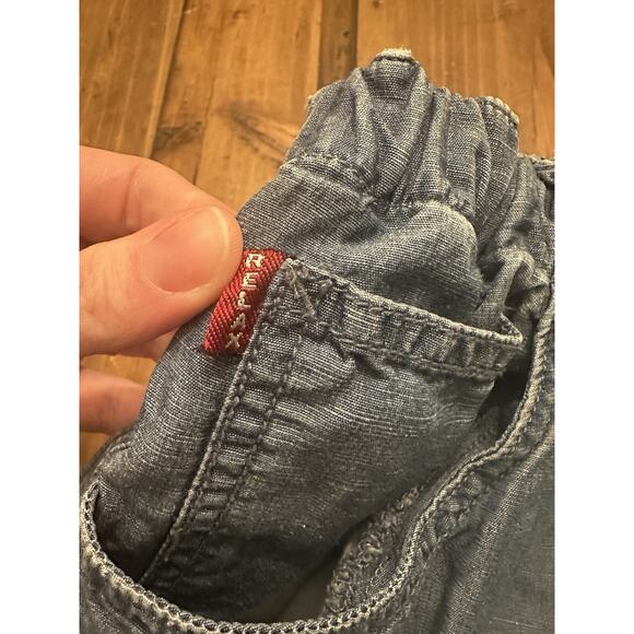 Tommy Bahama Women’s Joggers Linen Blend Size Medium Poncho Pants Chambray Relax - Picture 6 of 16